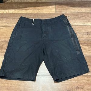 Black button up nike shorts